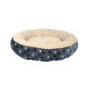 Panier pour chiot forme ronde design avec couverture en peluche