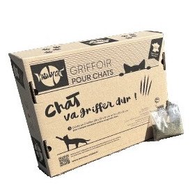 Griffoir  carton - Chat va griffer dur Wasabycat - Fabriqué en Maine et Loire