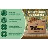 Carton millet en grappe jaune 25 Kg brut - cultivé en Anjou