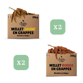 Millet en grappe pour oiseaux 100kg