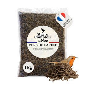 Vers de farine séchés français 1 Kg - Elevés en France - Enrichis...